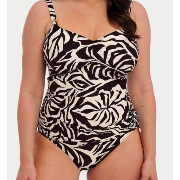 Fantasie Aruba Nights One-Piece Swimsuit 34D Floral Print Twist Front - Picture 10 of 11